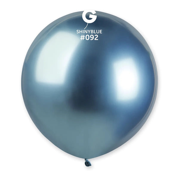 092 Shiny Blue 19In 3pcs Latex - balloonsplaceusa