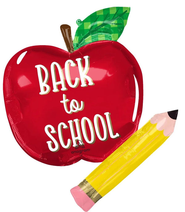 31Inc Back To School Apple & Pencil Balloon - balloonsplaceusa