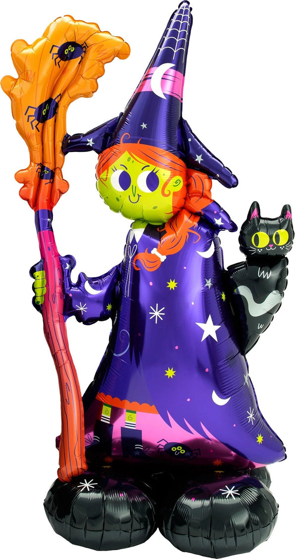 Foil Balloon Airloonz Scary Witch S 55inch - balloonsplaceusa