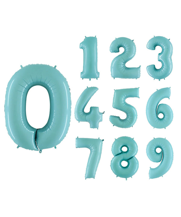 Foil Balloon Number Baby Blue 34inch - balloonsplaceusa