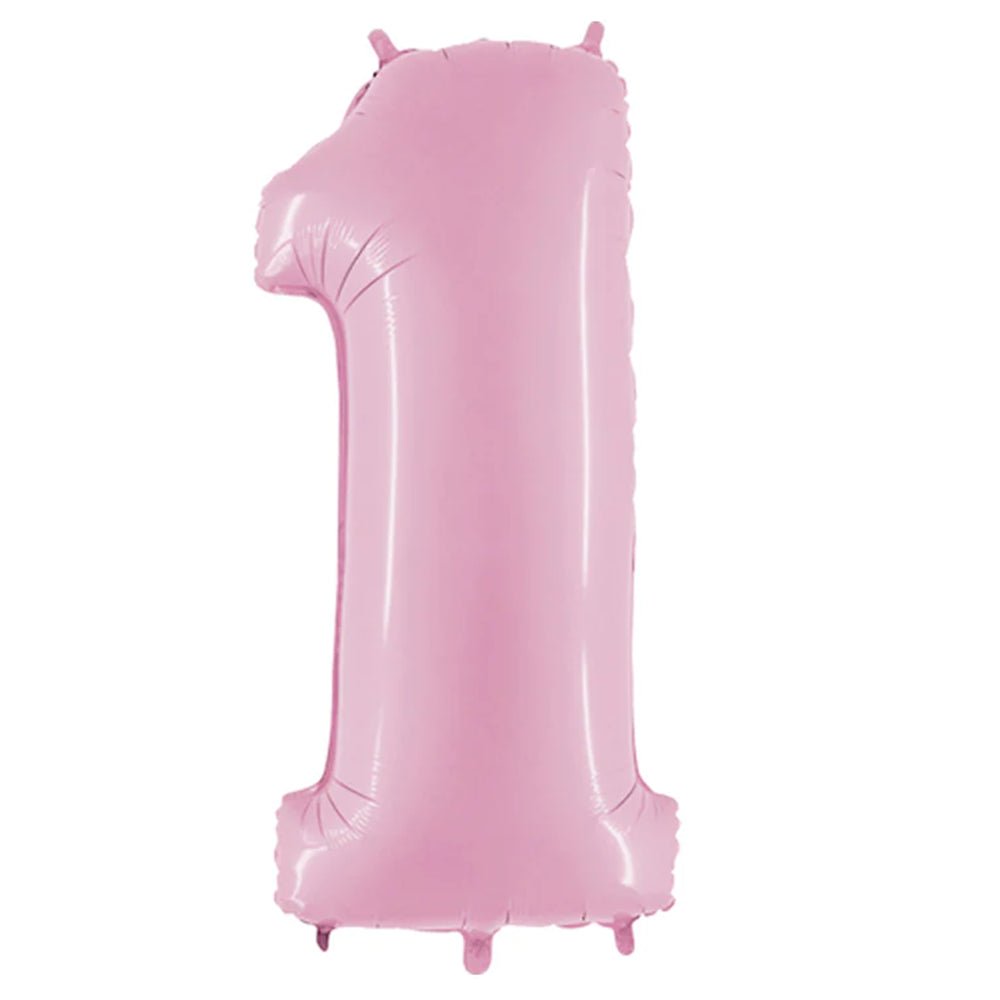 Anagram 34" Pink Foil Number '4' Mylar Balloon - Giant Birthday Decoration With Self-Sealing Valve