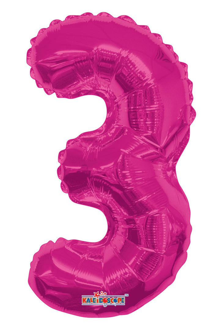 Foil Balloon Number Hot Pink - balloonsplaceusa