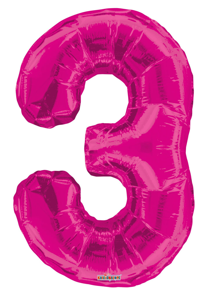 Foil Balloon Number Hot Pink - balloonsplaceusa