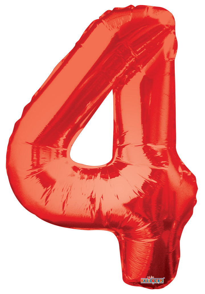 Foil Balloon Number Red 34inch - balloonsplaceusa