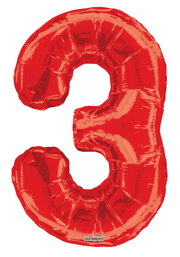 Foil Balloon Number Red 34inch - balloonsplaceusa