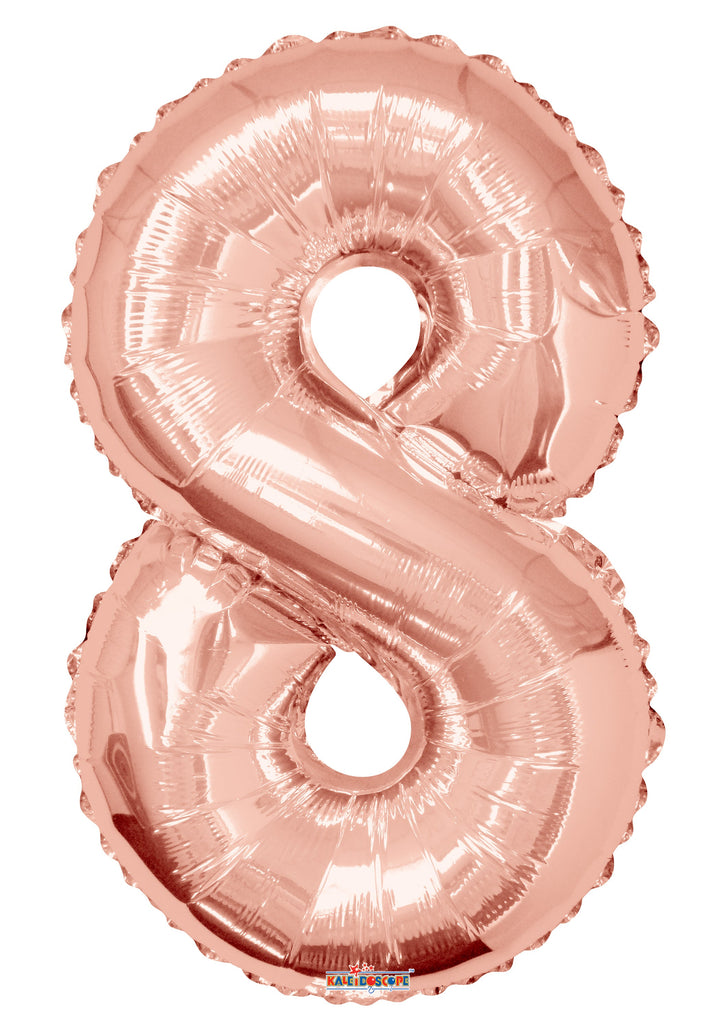 Foil Balloon Number Rose Gold - balloonsplaceusa