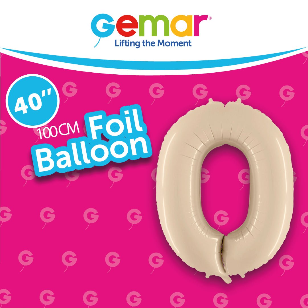 Numéro Ballon aluminium aluminium numéro 13 ans - Crème - Satin - Nude -  100 cm - 13