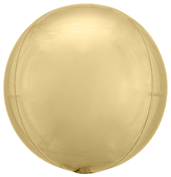 Foil Balloon White Gold Orbz 16inch - balloonsplaceusa