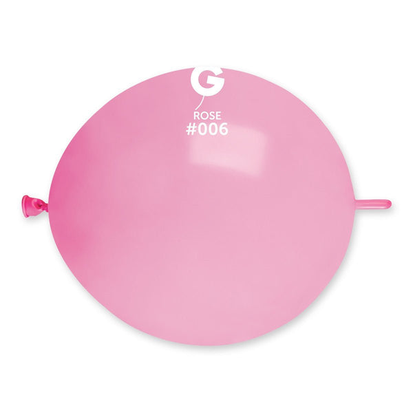 Gemar Latex Balloon #006 Rose 13inch 50 Count Solid Color - balloonsplaceusa