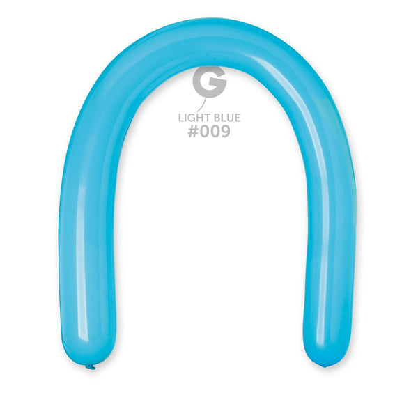 Gemar Latex Balloon #009 Light Blue 3inch 50 Count Solid Color - balloonsplaceusa