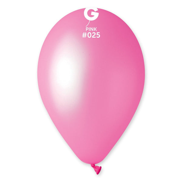 Gemar Latex Balloon #025 Pink 12inch 50 Count Neon Color - balloonsplaceusa