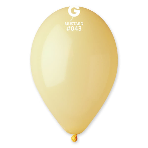 Gemar Latex Balloon #043 Mustard 12inch 50 Count Solid Color - balloonsplaceusa