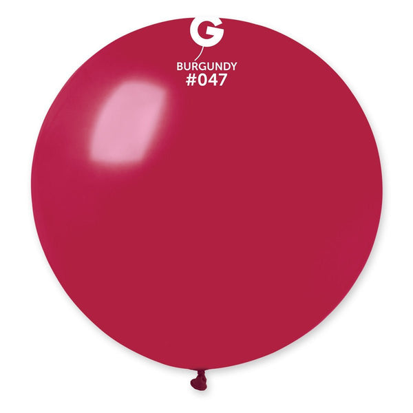Gemar Latex Balloon #047 Burgundy 31inch 1 Count Solid Color - balloonsplaceusa