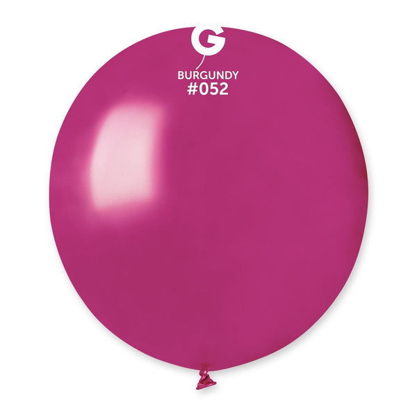 Gemar Latex Balloon #052 Burgundy 19inch 25 Count Metal Color - balloonsplaceusa