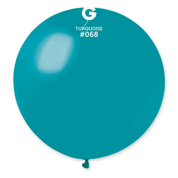 Gemar Latex Balloon #068 Turquoise 31inch 1 Count Solid Color - balloonsplaceusa