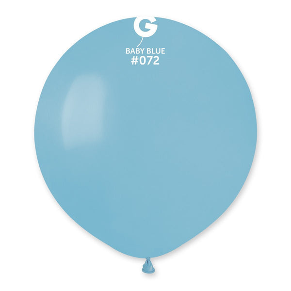 Gemar Latex Balloon #072 Baby Blue 19inch 25 Count Solid Color - balloonsplaceusa