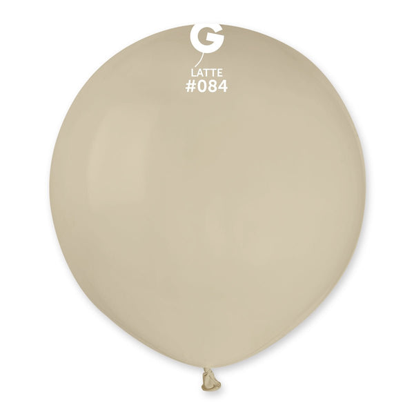 Gemar Latex Balloon #084 Latte 19inch 25 Count Solid Color - balloonsplaceusa