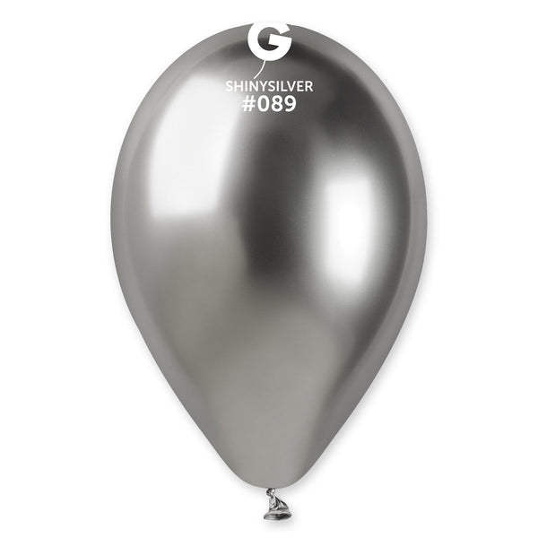 Gemar Latex Balloon #089 Silver 13inch 25 Count Shiny Color - balloonsplaceusa