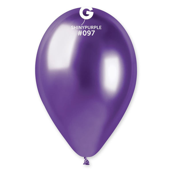 Gemar Latex Balloon #097 Purple 13inch 25 Count Shiny Color - balloonsplaceusa