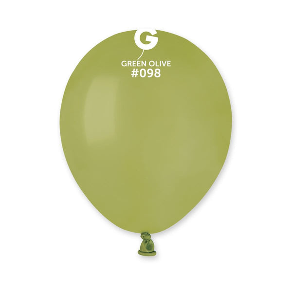 Gemar Latex Balloon #098 Olive 5inch 100 Count Solid Color - balloonsplaceusa