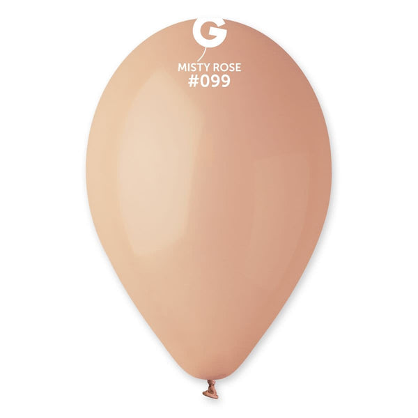 Gemar Latex Balloon #099 Misty Rose 12inch 50 Count Solid Color - balloonsplaceusa