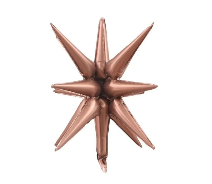 22inc Copper Starburst Exploding Star Balloon - balloonsplaceusa