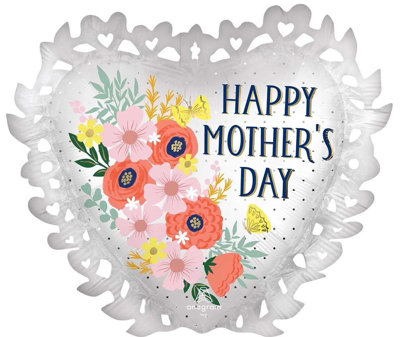 23Inc Satin Happy Mother's Day INTRICATE BLOOMS  Foil Balloon