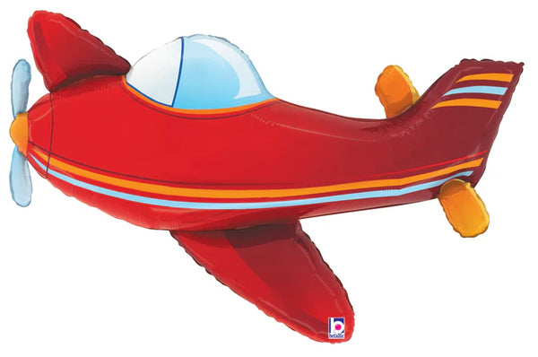 Foil Balloon Big Red Airplane   36inch