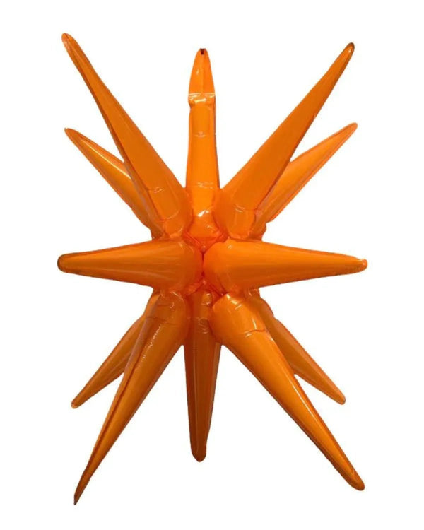 27inc Orange Starburst Exploding Star Balloons - balloonsplaceusa