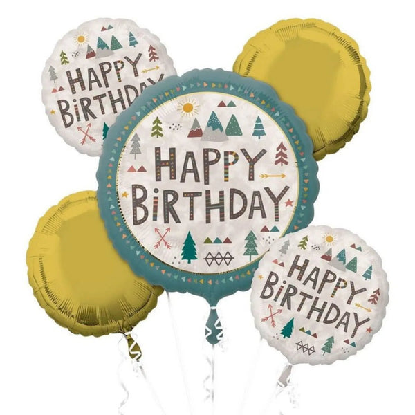 28Inc, 18Inc Wilderness Happy Birthday Bouquet - balloonsplaceusa