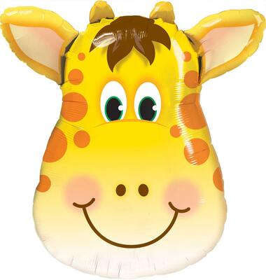 32Inc Jolly Mylar Giraffe Balloon - balloonsplaceusa