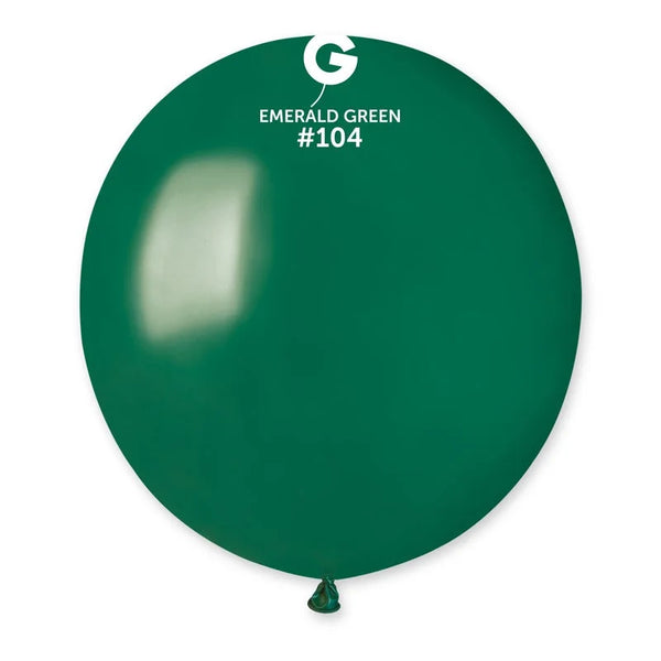 Gemar 104 Emerald Green 19in 25 Count Solid Color - Latex Balloon