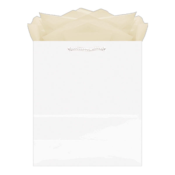 White Medium Solid Glossy Bag 1 CT