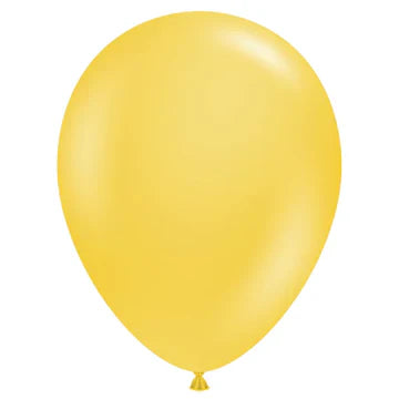 Tuftex 11Inc Goldenrod Latex Balloons 100ct Pastel color