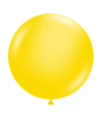 Tuftex 17Inc Yellow Latex Balloons 25ct Standar Color