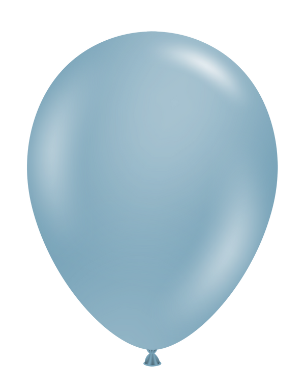 Tuftex 11Inc Blue Slate Latex Balloons 100ct Pastel color