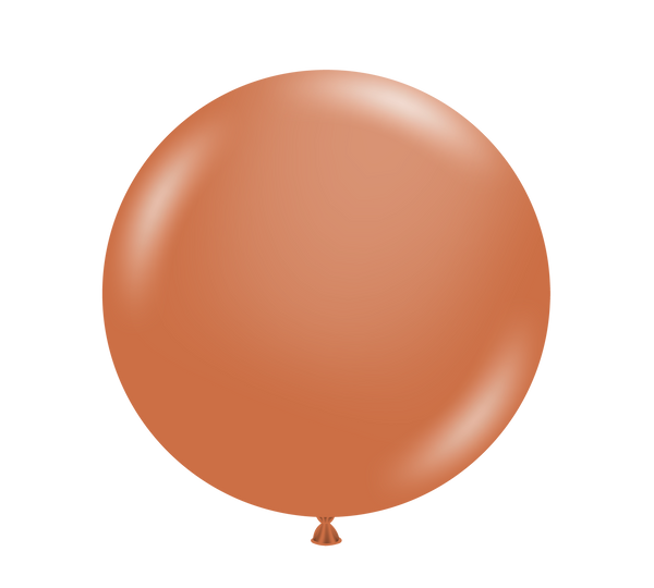 Tuftex 17Inc BURNT ORANGE Latex Balloons 25ct Pastel color