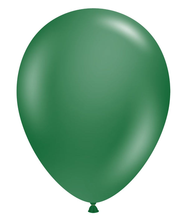 Tuftex 5Inc Forest Green Latex Balloons 50ct Metallic color