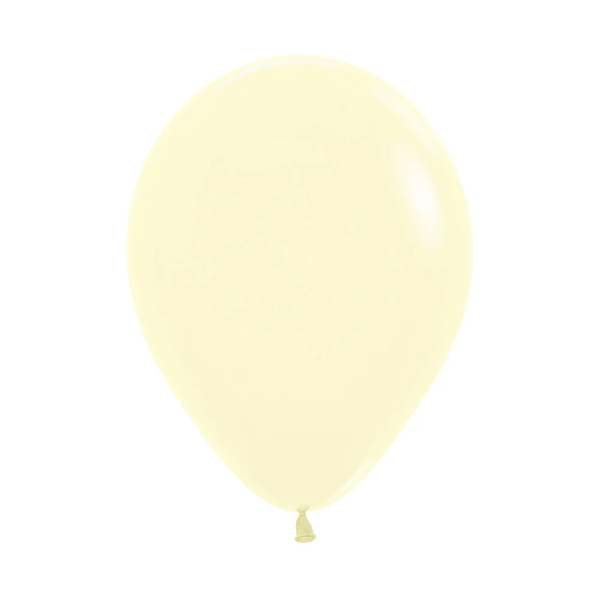 18Inc Sempertex PASTEL MATTE YELLOW Latex Balloons 25ct