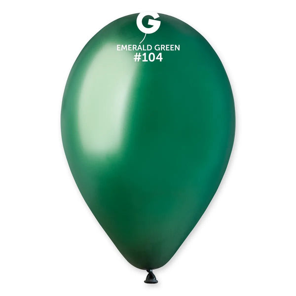 Gemar 104 Emerald Green 12in 50 Count Solid Color - Latex Balloon - balloonsplaceusa