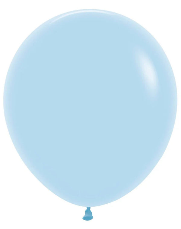 18Inc Sempertex PASTEL MATTE BLUE Latex Balloons 25ct