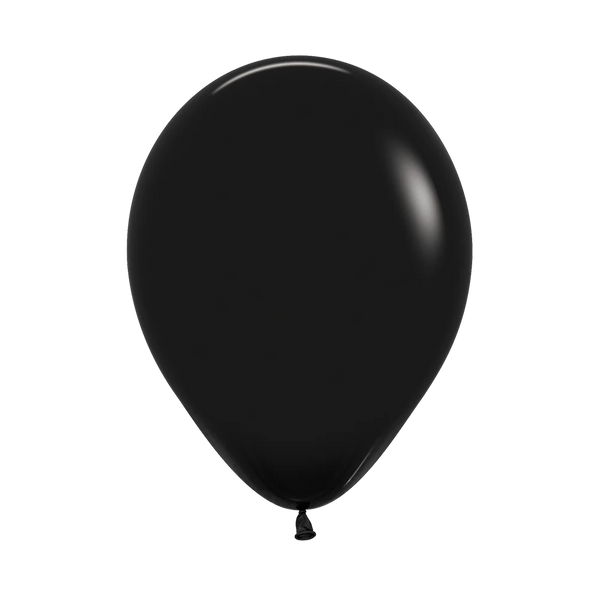 18Inc Sempertex Deluxe Black Latex Balloons 25ct