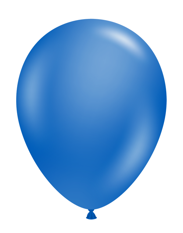 Tuftex 5Inc Blue Latex Balloons 50ct Metallic color