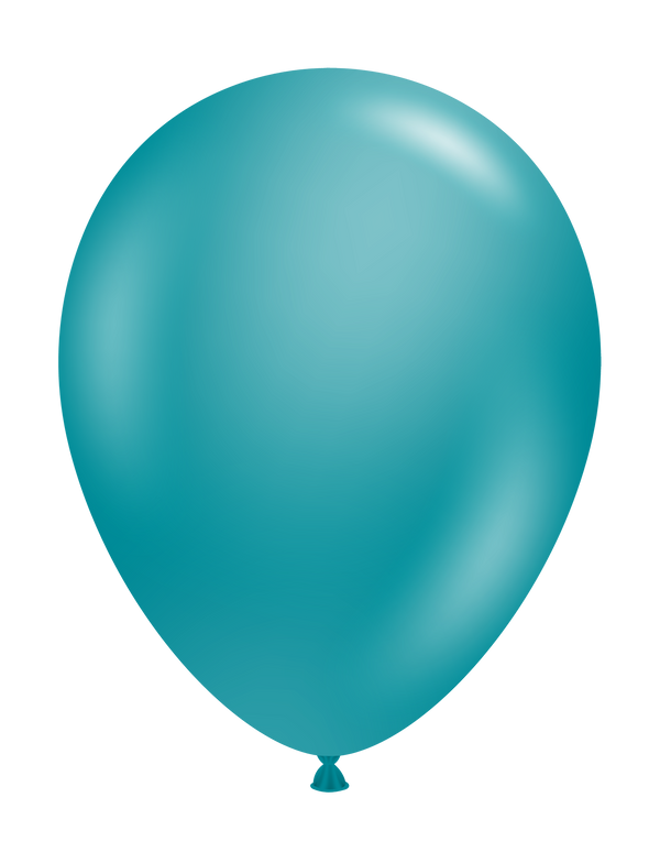 Tuftex 5Inc Metallic Teal Latex Balloons 50ct Metallic Color