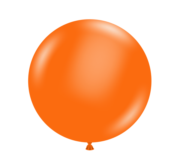 Tuftex 17Inc Orange Latex Balloons 25ct Standar Color