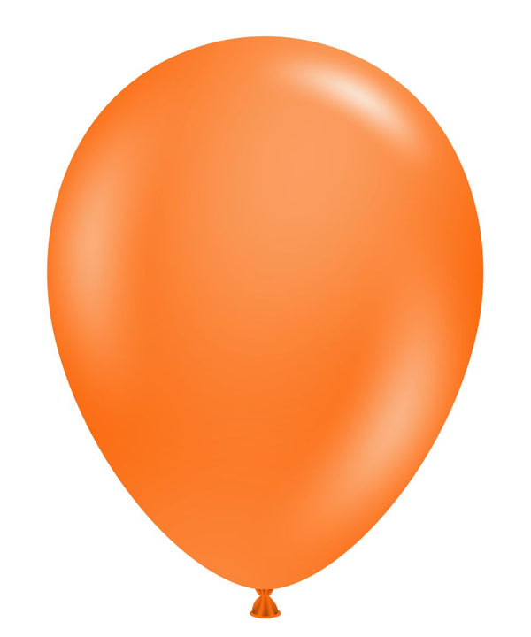 Tuftex 11Inc Orange Latex Balloons 100ct Standar Color