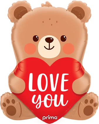 Foil Balloon Prima Love You Bear Shape  27inch