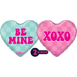 Foil Balloon Prima XOXO / BE MINE Love  18inch