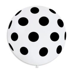 001 White Dots Black 31in  Solid Color