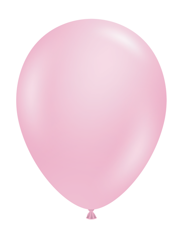 Tuftex 11Inc Shimmering Pink Latex Balloons 100ct Pearl color